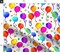 Party Watercolor Pink Bright Colors Over Happy Birthday Balloons Colorful Rainbow Confetti Celebration Blue Streamers Custom Printed Fabric by Spoonflower Various Fabrics by the Yard or Fat Quarter